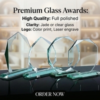 Plaques de trophées en verre vierges pour sublimation, vente en gros à prix abordable