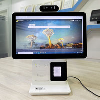 Sistema POS de Pantalla Táctil Dual de 15.6+11.6 Pulgadas con Escáner QR y Cámara