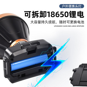 ไฟฉายคาดศีรษะ Ruigu LED 3W 2400mAh แบบกดมือ สำหรับเดินป่า ตั้งแคมป์ ลาดตระเวน - Product Image 4