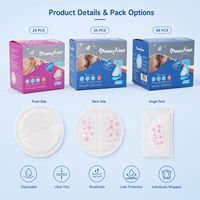 MummyFriend Disposable Three-Dimensional Absorbent Breathable Breast Pads Hot-air Non-Woven Fabric SAP Wood Pulp Maternity for