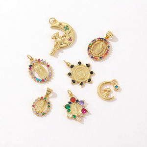 Pendentif Breloque Tortue Plaqué Or 14K avec Zircon Incrusté, Bijou en Laiton pour Collier, Idéal Cadeau - Product Image 1