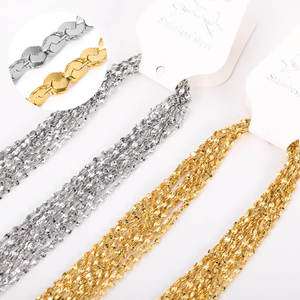 18K PVD Gold & <b>Silver</b> Stainless Steel Beaded Satellite, <b>Box</b> & Rolo <b>Chains</b> | Hypoallergenic, Waterproof Jewelry Making Supplies - Product Image 3