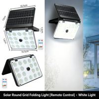 Lampe murale solaire à détecteur de mouvement, lampe de sécurité extérieure, panneau LED SMD, design pliable, batterie rechargeable pour jardin, cour, portail