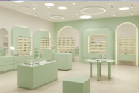 Vitrine en verre haut de gamme pour maquillage cosmétique avec éclairage LED pour l'aménagement intérieur des magasins de cosmétiques - Dimensions personnalisables