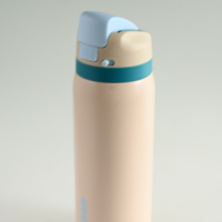 EVERSHINE - Termo de Acero Inoxidable con Aislamiento al Vacío, Diseño Moderno, Gran Capacidad, Color Sólido, con Asa y Pajita, Libre de BPA, a Prueba de Fugas