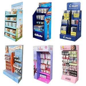 Expositor de Cartón Corrugado Personalizado para Punto de Venta, Montaje sin Herramientas, Resistente, para Exhibición <span class=keywords><strong>en</strong></span> el Suelo del Pasillo, para Tiendas Minoristas y Clubes - Product Image 1