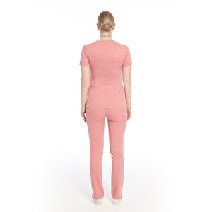 Survêtement d'é<span class=keywords><strong>t</strong></span>é extensible pour personnel médical, ensemble de deux pièces de jogging, uniforme de gommage d'infirmière d'hôpital, vêtements de détente - Product Image 4