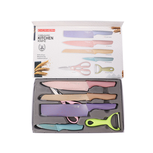 Juego <span class=keywords><strong>de</strong></span> <span class=keywords><strong>cuchillos</strong></span> coloridos con revestimiento antiadherente Tacto suave Asas <span class=keywords><strong>de</strong></span> fácil agarre Material <span class=keywords><strong>de</strong></span> metal y plástico - Product Image 5