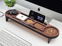 Station d'accueil en bois personnalisée et distinctive, coffret cadeau d'entreprise sur mesure pour clients VIP et partenaires stratégiques