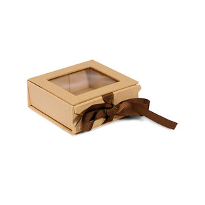 Portable Luxury Mini Jewelry Ring Earring Storage Organizer Custom Ribbons Jewelry Gift Boxes with Clear Window