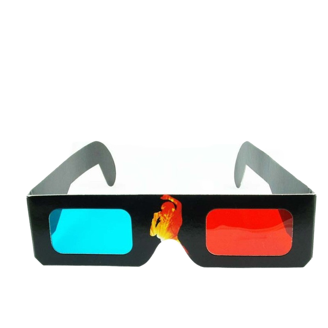 Factory 3D Polarized Paper Red&Blue Glasses Custom Printed Anaglyph for Movie Video Game VR Hardware Cardboard Red&Blue Glasses