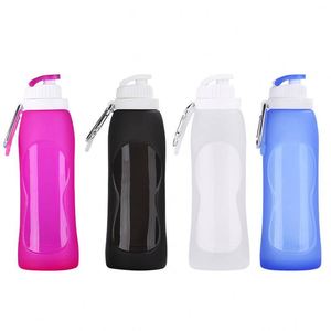 ขวดน้ำซิลิโคนพับได้ขนาด 500 มล. พร้อมฝา PP สำหรับขายส่ง - Product Image 1