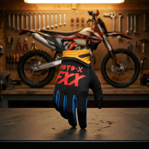 Professional Leather Downhill <b>MX</b> Motocross BMX Motorcycle <b>Gloves</b> with Palm Guard-Full Finger Cycling - Product Image 3
