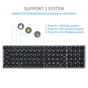 Custom Ergonomic Bt 3.0 Mini <b>Keyboard</b> Collapsible Wireless <b>Keyboard</b> Foldable <b>bluetooth</b> <b>Keyboard</b> for huawei - Product Image 2