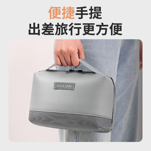 Travel Storage Bag Multi Compartment Organizer For Electronics Accessories And Toiletries Rectangle Pink - Product Image 5