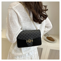 Nouveaux sacs à main pour femmes en cuir PU avec motif de lettres graffiti tendance, sacs à bandoulière carrés avec fermeture éclair pour filles