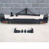 Parachoques Trasero Todoterreno LC120 Negro, Nuevo Parachoques de Acero Resistente, Kit de Parachoques con Barra Protectora para Land Cruiser Serie 120