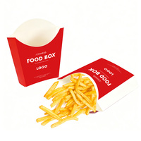 Boîte à frites jetable, boîte à emporter pour pop-corn et poulet, support d'emballage pour chips, boîte en papier