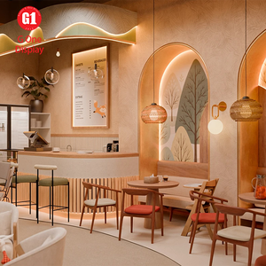 Aire de jeux intérieure en bois pour enfants, design certifié CE, mobilier personnalisé pour restaurants familiaux et salles à manger intérieures - Product Image 2