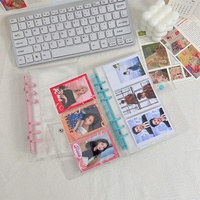 Großhandel A6 Transparentes Loseblatt-Album Wasserfester PVC-Umschlag Kartenhalter Ringbuch mit Fotohüllen und Schnalle