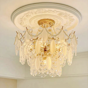 Médaillon de <span class=keywords><strong>plafond</strong></span> en polyuréthane à haute résistance de style français <span class=keywords><strong>Rosace</strong></span> décorative élégante pour l'installation de lustre d'hôtel de villa - Product Image 5