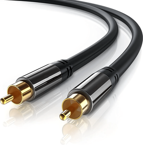 Câble <span class=keywords><strong>coaxial</strong></span> RG6 avec connecteur F mâle plaqué or Adaptateur AV en nylon tressé pour antenne TV Type coudé - Product Image 3