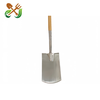 Pelle de jardin ergonomique en métal de qualité industrielle avec manche en bois, outil de jardinage de Chine