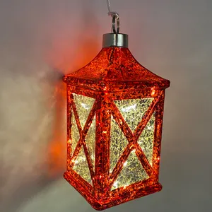 الجملة منتج جديد عيد الميلاد الحلي LED الأحمر والأسود مصباح زجاجي