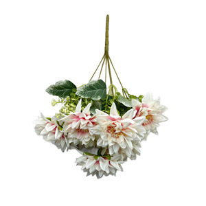 Dalias Artificiales de Colores Mezclados, Flores de Seda de 7 Cabezas, Alta Simulación, para Decoración de Bodas y Hogar - Product Image 5