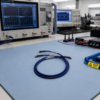 Câble coaxial RF ultra flexible en cuivre pour ondes millimétriques 40 GHz, assemblage stable en amplitude et en phase