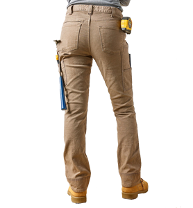 <span class=keywords><strong>Pantaloni</strong></span> Cargo da <span class=keywords><strong>Donna</strong></span> in Tela di Cotone con Spandex, Multitasche Laterali, Vita Bassa Personalizzabile, Colore <span class=keywords><strong>Kaki</strong></span> - Product Image 2