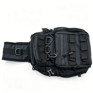 Outdoor Waterproof Lure Fishing Bag Chest Crossbody Shoulder Bag Unisex Black Detachable Strap Wear Resistant Dry Wet Separation - Product Image 5