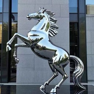 <span class=keywords><strong>Escultura</strong></span> Moderna <span class=keywords><strong>de</strong></span> <span class=keywords><strong>Pegaso</strong></span> en Acero Inoxidable Grabado, Decoración <span class=keywords><strong>de</strong></span> Paisaje Animal Grande con Espejo para Exteriores - Product Image 5