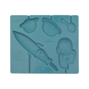 Moule en silicone à thème vaisseau spatial, fusée, astronaute, <span class=keywords><strong>planète</strong></span>, avec trou, décoration de <span class=keywords><strong>gâteau</strong></span> de cupcake DIY, desserts, moule en pâte à sucre// - Product Image 2
