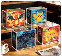 Schiebedeckel Acryl Booster Box Hülle UV-Schutz Stapelbare Display-Schutzhülle TCG-Kompatibel 5mm Dick Robust Cartoon