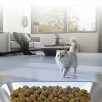 Distributeur automatique de nourriture pour animaux de compagnie Tuya Smart WiFi avec caméra 5G double bande, programmable, pour chats et chiens, bol rétractable, en plastique, étanche, écran LCD