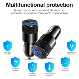 ที่ชาร์จในรถยนต์แบบเร็ว USB 15w 3.1a Type C PD ชาร์จเร็วสำหรับโทรศัพท์มือถือรุ่น 15 14 13 12 11 Pro Max - Product Image 5