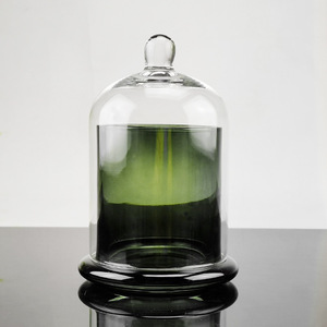 Suppliers Pot Bougie Empty Luxury Clear Glass <strong>Holder</strong> Borosilicate Dome Bell <strong>Candle</strong> Jars With Glass Cover - Product Image 3