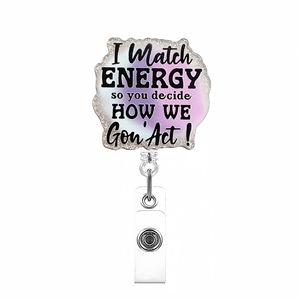 En gros, Porte-badge rétractable en acrylique opaque pailleté, avec motifs de dessins animés et slogans de fêtes, <span class=keywords><strong>pour</strong></span> infirmières d'hôpital - Product Image 6
