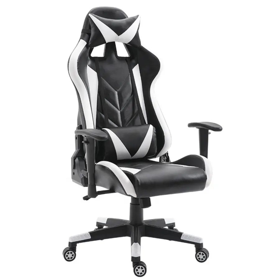 Cadeira giratória de gravidade zero, cadeira de massagem no escritório, no preto e branco para jogos de computador, cadeira giratória para sala de estar