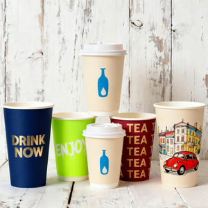 Vasos de Papel Impresos Personalizados para Bebidas de Café, Vasos de Papel Desechables de Grado Alimenticio, Resistentes al Calor y a Fugas - Product Image 2