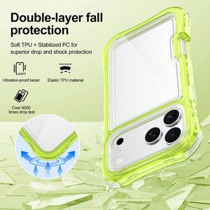 Funda Protectora de Lujo para Teléfono con Protección Completa de 360 Grados para <span class=keywords><strong>iPhone</strong></span> 17 16 Pro Max 15 14, 3 en 1, Parte Trasera Transparente - Product Image 3