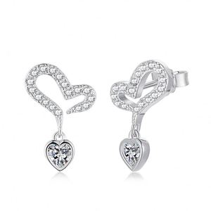 Dylam Luxury Bridal Daily 925 <b>Sterling</b> <b>Silver</b> Rhodium 18K Gold Plated Infinite Elements 5A Cubic Zirconia <b>Dangle</b> Stud <b>Earrings</b> - Product Image 1