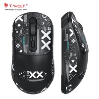 Ratón Inalámbrico Recargable de Modo Dual, Ratón Inalámbrico Personalizado para Deportes Electrónicos, 2.4g USB, Silencioso, PAW3212 para PC y Portátil