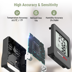 ThermoPro TP157B مقياس رطوبة الغرفة الرقمي الدقيق لقياس درجة الحرارة والرطوبة - Product Image 3