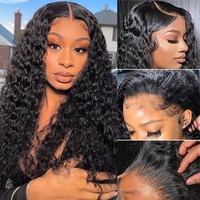 Pelucas de Cabello Humano Virgen Vietnamita con Ondas Suaves, Súper Doble Trama, con Frente de Encaje, de Alta Calidad, Sin Pegamento, para Mujeres Negras
