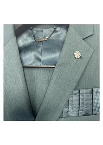 Traje Formal de diseño personalizado para hombre, ropa ajustada de dos piezas, color verde, talla grande, para negocios, Europa y América - Product Image 4