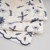 Tissu brodé 100 % coton tissé à prix de gros abordable pour robes de mariée, sacs, défilés de mode, chemises - Textile créatif