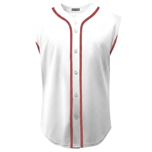 Maillot de baseball sans manches haut de gamme pour équipe, en tissu athlétique respirant et confortable, personnalisable - Product Image 1