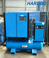 Compresseur d'air à vis monophasé 4-en-1 22KW 37KW 45KW 55KW avec réservoir, sécheur et filtre 380V/400V/220V Économie d'énergie 25% Faible niveau sonore